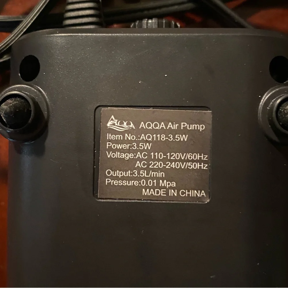 AQQA Air Pump Model AQ118-3.5W for Fish Aquariums(pump only)